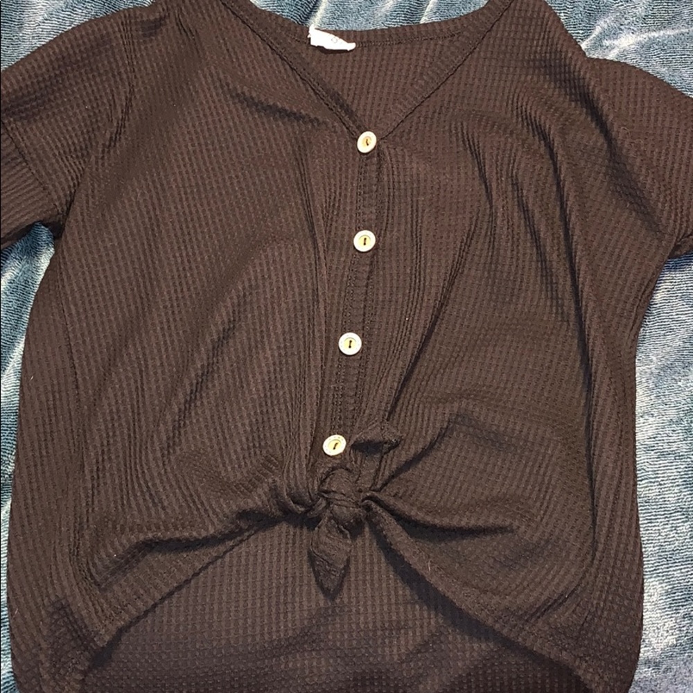long sleeve sweater short front sweater